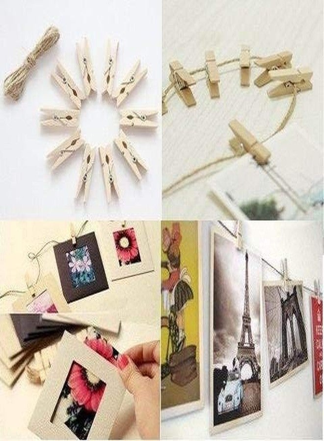 Lilone Photo Clip Lights 30 LED USB Silver Light with 10 Heart Shape Wooden Clips for Home Wall Decoration - Image 2
